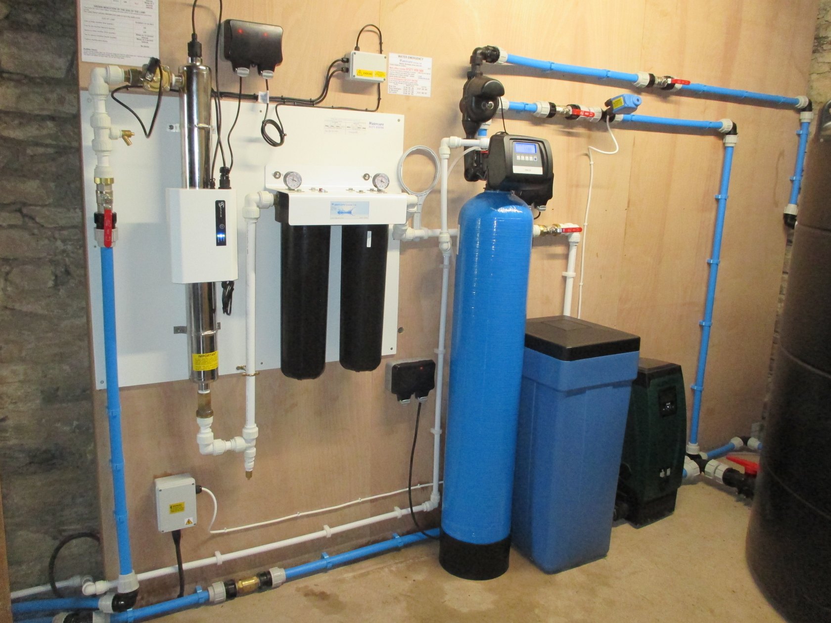 Complete private water supply installation